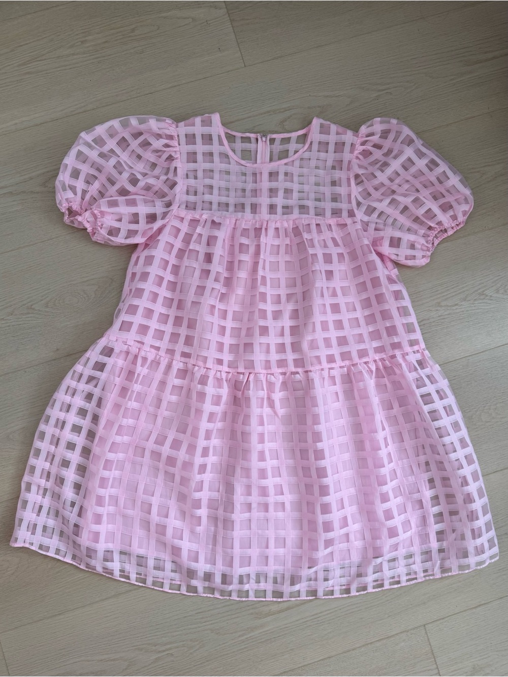 English Factory Pink Puff Sleeve Dress